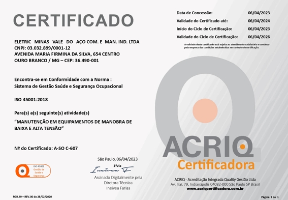 Certificado 45001