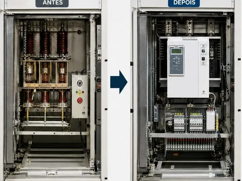 Retrofit em inversor de frequência e PLC's